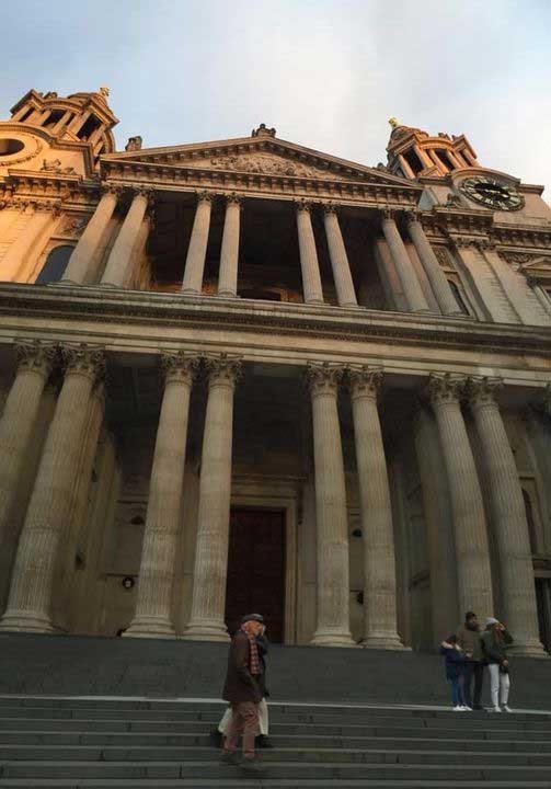 Using the panorama function on the iPhone camera to give scale to the West Facade.