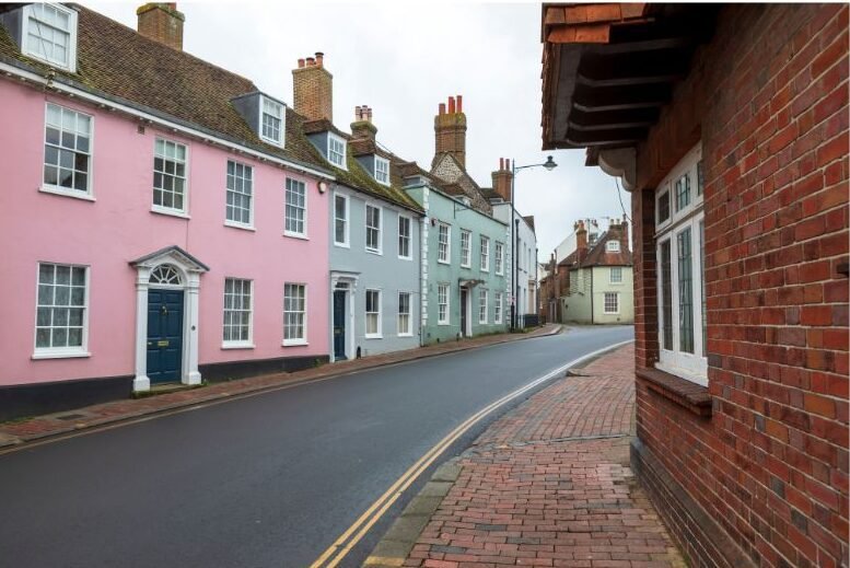Lewes Visit - the High Street with pretty period houses