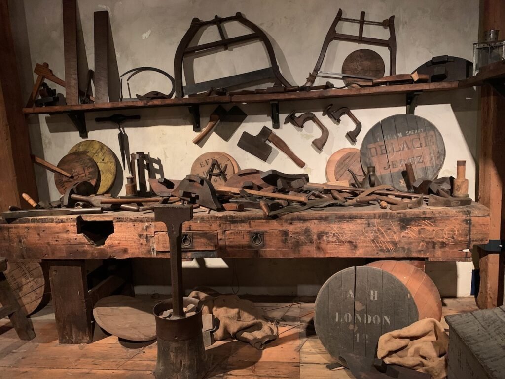 A Coopers’ Workshop with Wine Barrel Repair Instruments