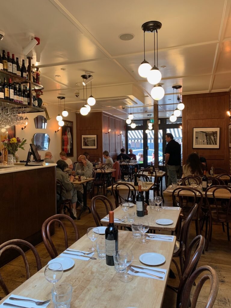 The interior of Prix Fixe Soho. Lacks the vibe.