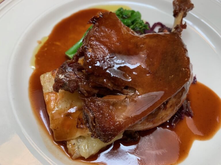 Prix Fixe Soho. Main course Duck confit cooked perfectly.