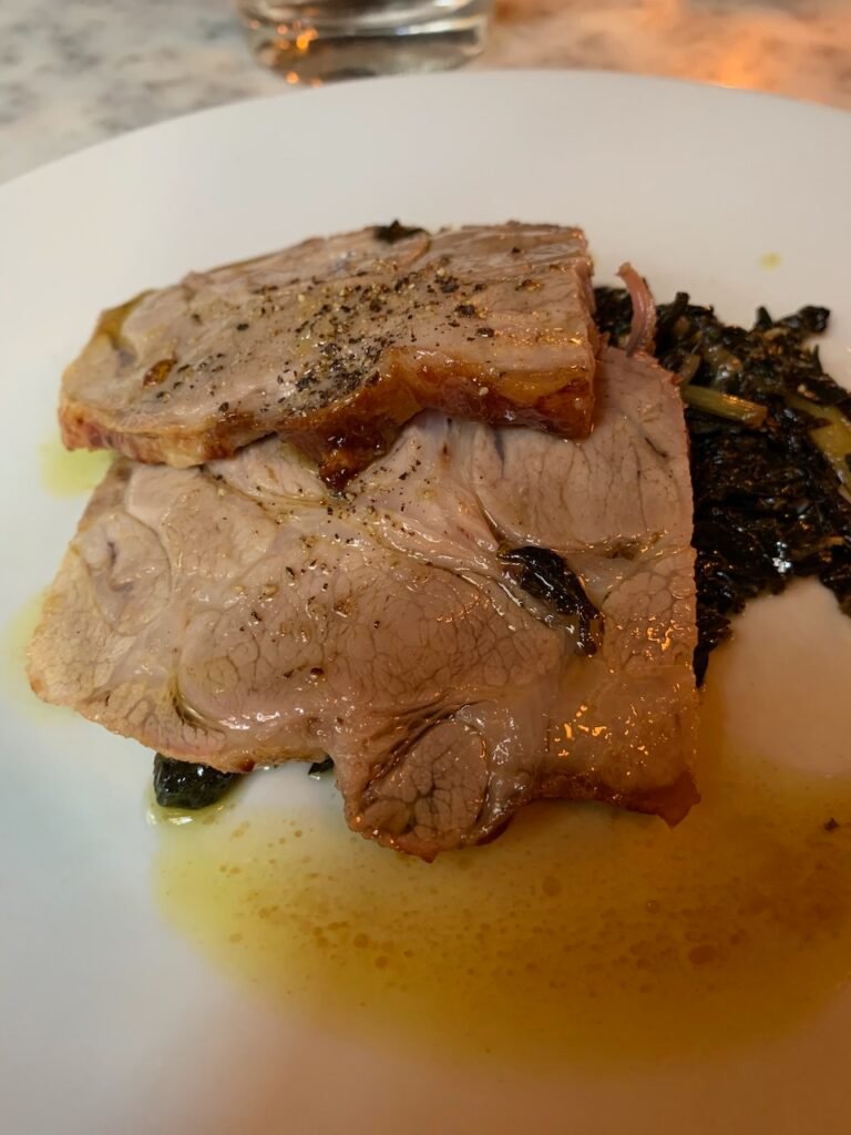 Neck of Pork - Main Course on Set Lunch Menu 
