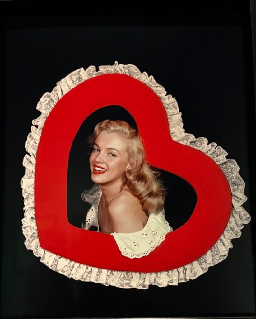 An early sugary portrait of Marilyn Monroe when she was more "girl next door" than "Hollywood icon".