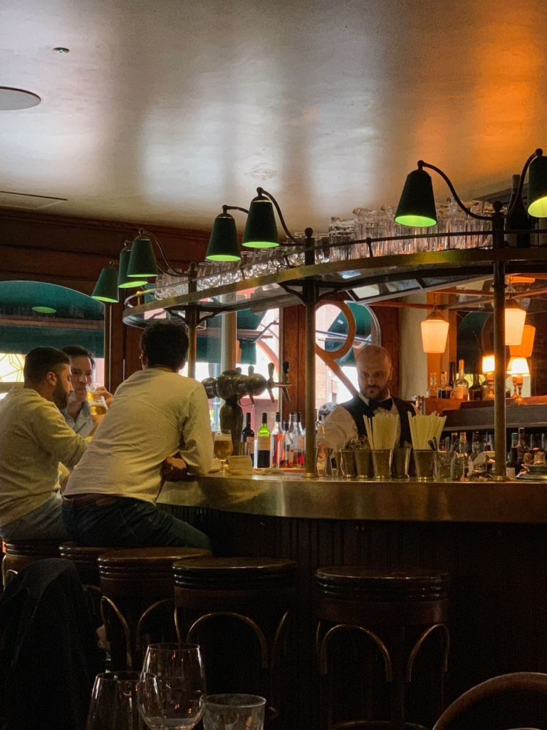 The Bar at Cafe Boheme. Cool with live jazz in the afternoon.